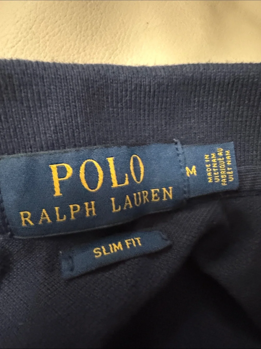 Ralph Lauren Navy Polo with Light Blue Pony Embroidery